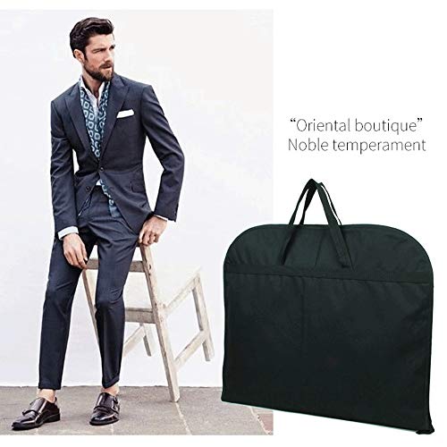 Clothes dust cover Set Of 2 Oxford Fabric Hanging Garment Bags For Travel Dress Suit Cover With A PVC Card Holder Portable Clothing bag storage bag and travel dustproof cove3