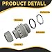 HDHAODA Conduit Connectors, 1-1/2 Inch Liquid Tight Connector NPT Non-Metallic for PVC Electrical Flexible Conduit Fittings, 180 Degree Straight, UL Listed for Home Outdoor Tubes Tools, Grey (2-Pack)