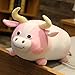 Simpatica bambola mucca in bianco e nero cartone animato fiore mucca peluche cuscino lungo cuscino bambola bambola Marrone 40cm