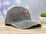 GDIQ California Republic Bear Outline Hat, Cali State Gifts Souvenir with CA Flag Map, Embroidered Cotton Baseball Cap for Tourists Men Women