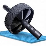 Rueda Abdominal Profesional para Abdominales en Casa | Rodillo Abdominales con Alfombrilla Antideslizante | Ejercicio de Core, Calistenia y Fitness en Casa - Diseño Premium