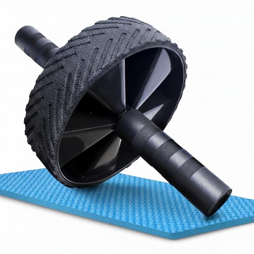Rueda Abdominal Profesional para Abdominales en Casa | Rodillo Abdominales con Alfombrilla Antideslizante | Ejercicio de Core, Calistenia y Fitness en Casa - Diseño Premium