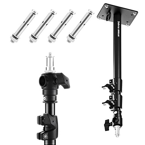 Selens 103m Camera Wall Ceiling Mount Boom Arm with 1/4 3/8 Thread Screw Metal Plate Bracket Holder Stand for Photography Photo Video Studio Strobe Flash Light Ringlight Monolight