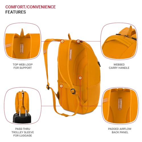 Image of SwissGear 8118 Laptop Backpack, Fits up to 14-Inch Laptop, Mustard