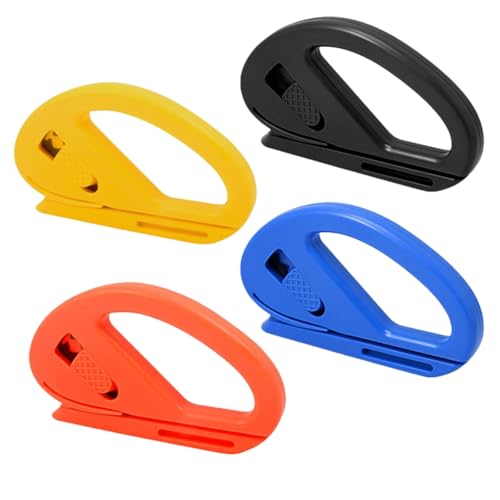 4 Pcs Sliding Gift Wrap Cutters Mini Wrapping Paper Roll Cutter for Christmas Holidays Birthdays Halloween Safe and Precise Gift Paper Cutting Tool