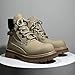 MANLADUO Men's Zipper Thick Sole British Style Work Boots Outdoor Hiking Fashion Casual Boots