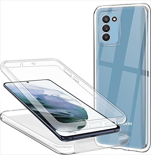 E-Lush Funda Compatible con Samsung Galaxy S23, Transparente Carcasa para Samsung S23 Ultra Delgado Suave TPU Silicona + PC Dura Doble Cara 360° Cuerpo Completo Protectora Case