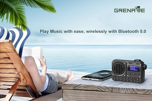 Pagaria Grenade 5 Watts Pocket FM Radio with Bluetooth, Tf Card/USB Speaker – LCD Display with Song Name, Folder Selection, Type C Charging, Voice... - Image 6