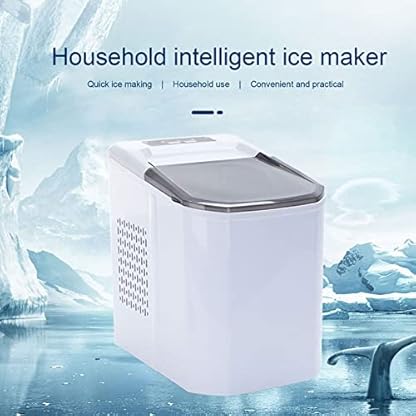 Jiawu Tisch-Eiswürfelmaschine, vollautomatischer Eiswürfelbereiter, Selbstreinigungsfunktion, 9 Würfel in 8 Minuten… – Bild 5