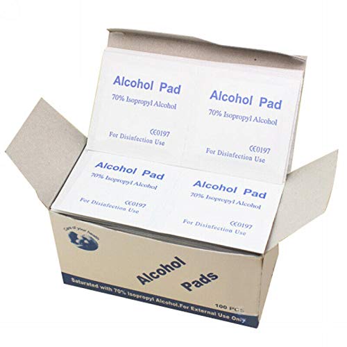 Portable Alcohol Prep Pads Antiseptic Swab Alcohol Wipes for Phone Cleaning Pads 100
