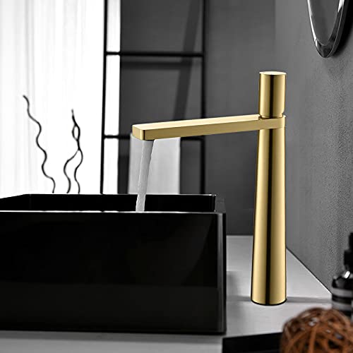 Robinet de salle de bain en laiton eau chaude et froide avec cartouche céramique durable