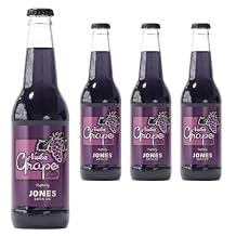 Jones Soda Co. Nuka Cola Grape | Cane Sugar Soda | Craft Soda Pop | Soda Soft Drinks | Glass Bottle Soda | Nuka Cola Grape Flavor 4 Bottles