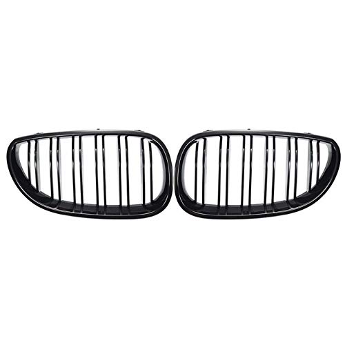 TAYDMEO Reemplazo Mate Negro M-Color del Frente del Coche Rejillas de riñón/Ajuste for BMW E60 2003 2004 2005 2006 2007 2008 2009 2010 Cover
