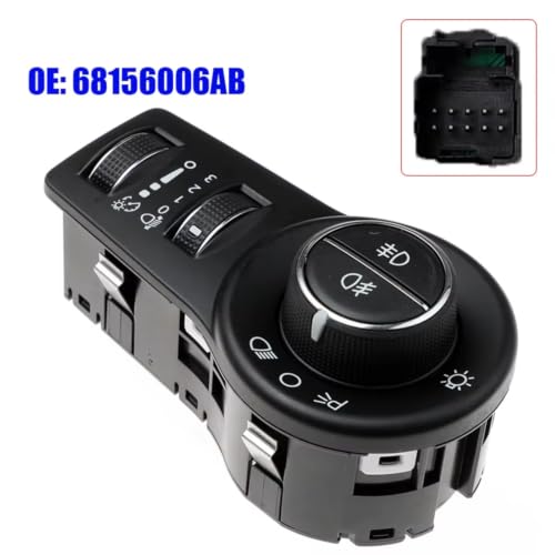 Interruptor de faros de 10 pines para Jeep Cherokee y Chrysler 2014-2018 2