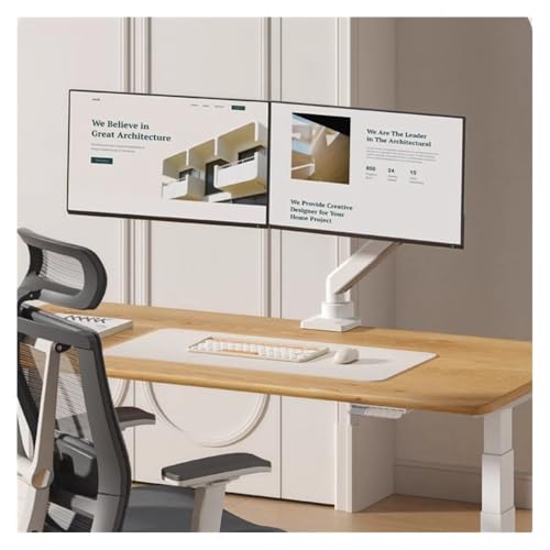 Support de bureau pour double moniteur avec ressort à gaz fluide VESA - 5
