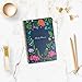 BLU MONACO | Daily Planner Undated Notebook | Navy Floral Spiral Hourly To Do List Planner | 160 Pages 80 Days | Organizer for Work Business School Appointments