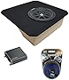HarmonyAudio HA-AK8 Compatible with Chevy Corvette C5 & Z06 97-04 900W Amp Kit, 43C124 C12 Series 150W RMS Subwoofer, 46CXA4001 800W Peak Amp and GM1X12-07-04-CORVT Custom Single 12' Hatch Sub Box