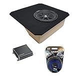 HarmonyAudio HA-AK8 Compatible with Chevy Corvette C5 & Z06 97-04 900W Amp Kit, 43C124 C12 Series 150W RMS Subwoofer, 46CXA4001 800W Peak Amp, GM1X12-07-04-CORVT Single 12' Hatch Sub Box