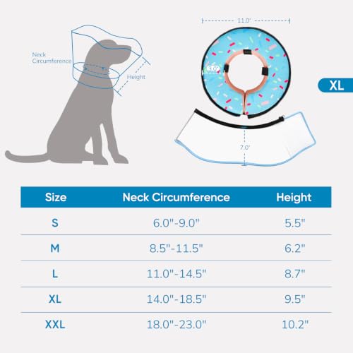Image of Supet Sponge Dog Cone Collar Stop Licking After Surgery, Dog Donut Collar