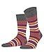 Produktbild FALKE Herren Socken Tinted Stripe, Wolle Baumwolle, 1 Paar, Rosa (Pink Orchid 8409), 43-46