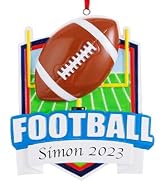 UniqXmas Personalized Football Christmas Ornament 2023 | Football Ball Xmas Tree Decoration for B...