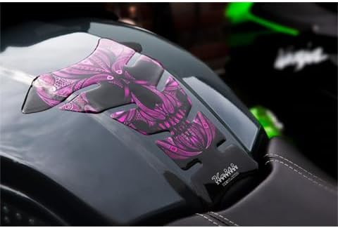 Keiti Motorcycle Tank Pad Universal Pink Skull KT8760