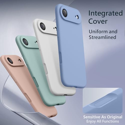 Image of FireNova Magnetic for iPhone Air Case, Compatible with MagSafe, [Integrated Silicone Camera Control Button] [Camera Protection] Microfiber Lining Phone Case for iPhone 17 Air, 6.5 inch, Light Blue