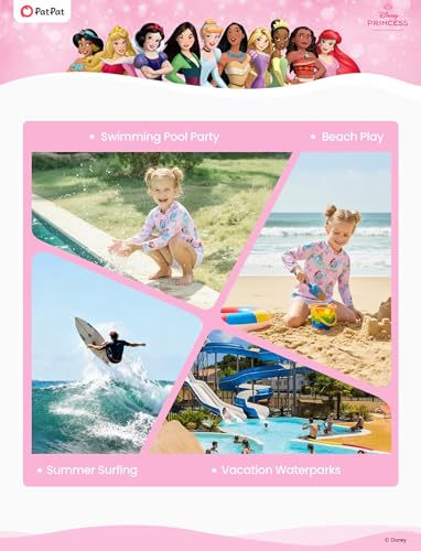 Image of Disney Marvel Spiderman Stitch Rash Guard Shirts Minnie Ariel UPF50+Swim Shirt Boy /Girl Surf Swim Suit Top Kid Swimwear 2-14Y