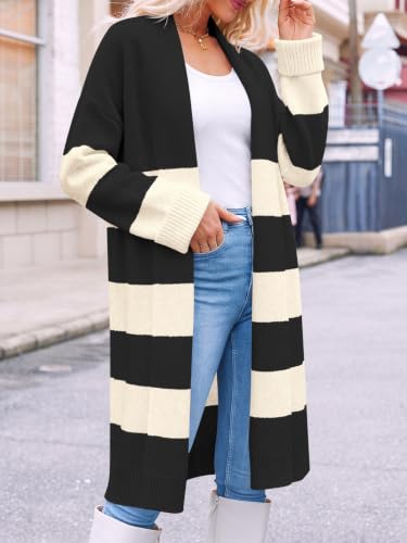 Image of Saodimallsu Womens Long Cardigan Sweaters Chunky Open Front Oversized Slouchy Knit Fall Trendy Coatigan Jackets