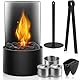Bioethanol Tischkamin Indoor & Outdoor – 15-in-1 Tischfeuer Set für Terrasse, Garten & Wohnzimmer, perfekte Deko für gemütliche Atmosphäre