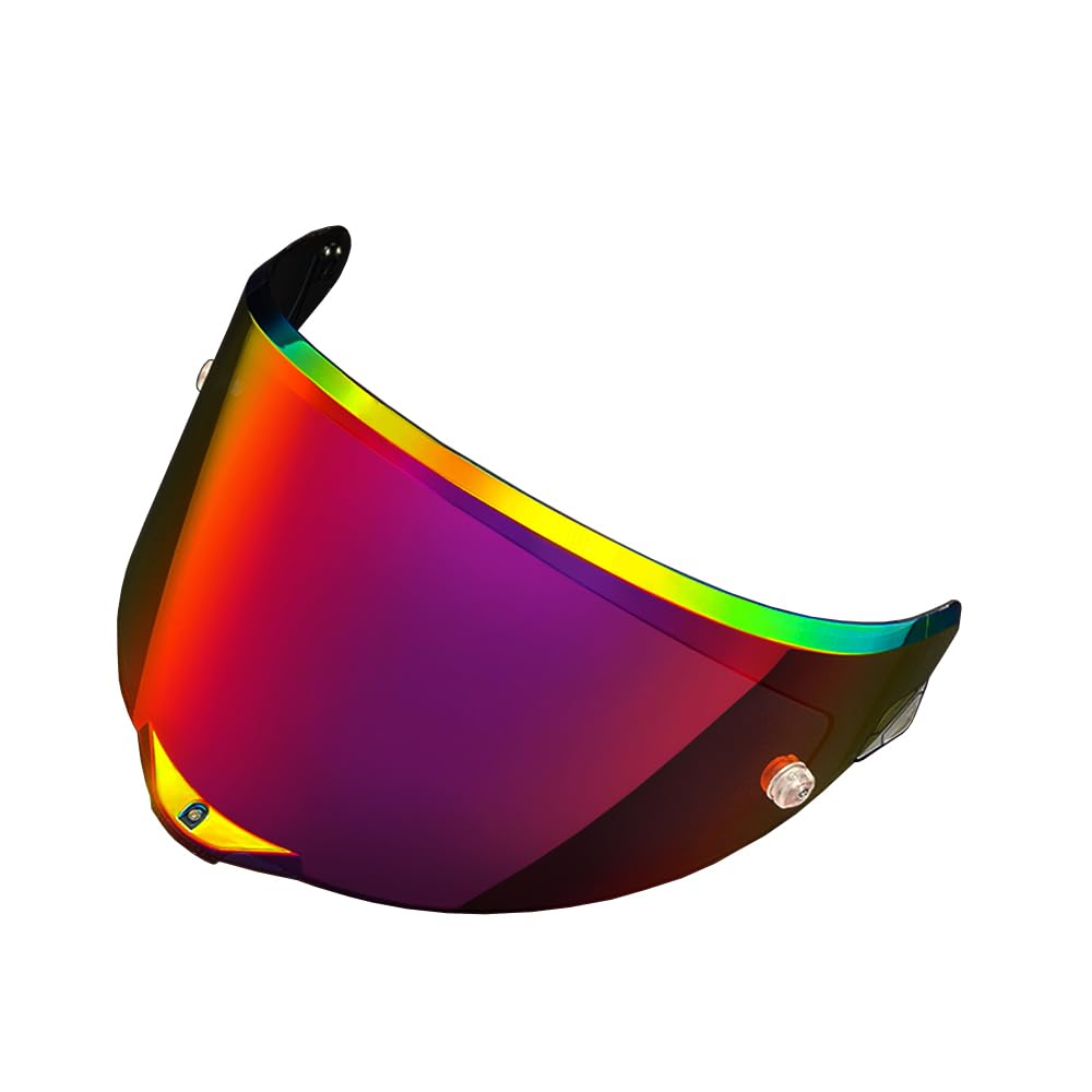 ZQIYDYP Race 3 Helmet Visor Replacement,Pista GP RR UV Protective Helmet Shield for AGV Pista GP RR/Pista GP R/Corsa R (Revo Rose Red-Day use only)