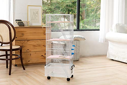 QCM Pet Hutch Cage/w Wheels for Hamster or Other Small Animals Indoor, L3C