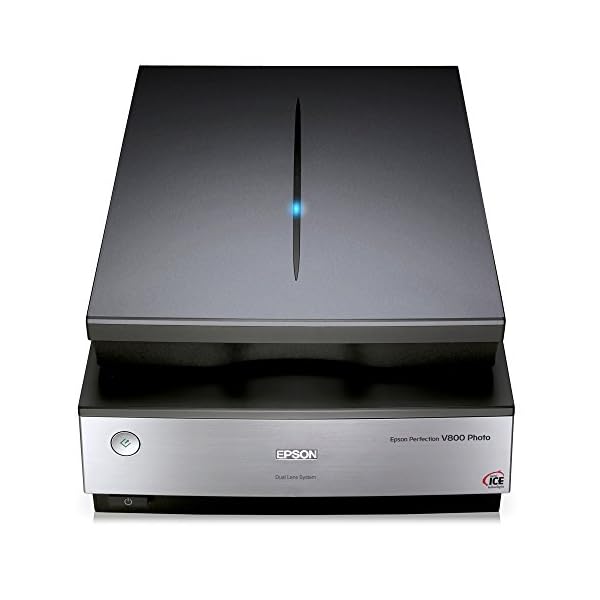 Epson Perfection V800 Flachbettscanner 6400 x 9600DPI A4 Schwarz, Metallisch - Scanner (216 x 297 mm, 6400 x 9600 DPI, 48 Bit, 48 Bit, 6 Sekunde/Seite, Flachbettscanner)