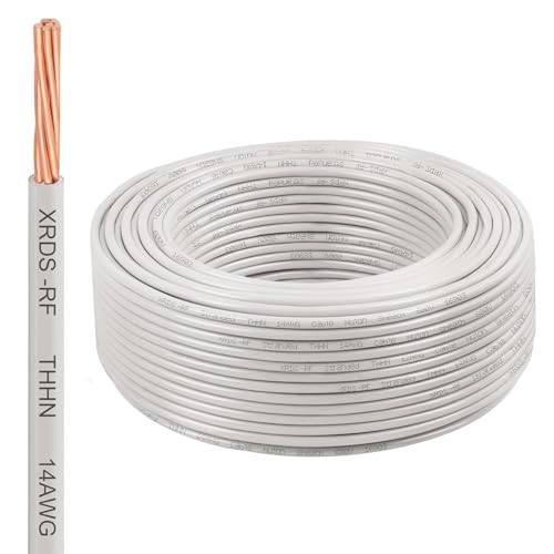 Image of 14AWG THHN Wire 150FT - Electrical Building Wire Stranded Bare Copper Conductor with PVC and Nylon Insulation, Heat and Oil Resistant Cable