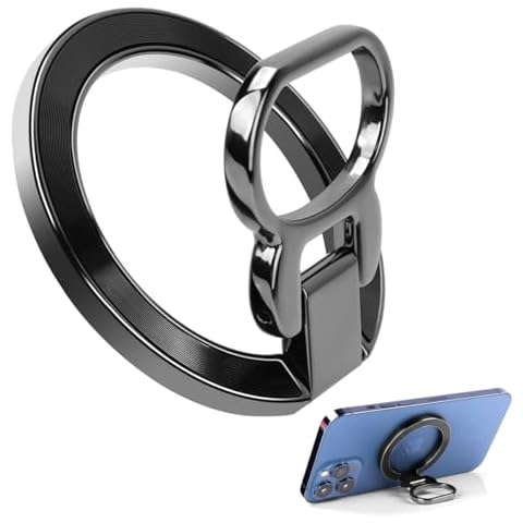 ELZO Magnetic Phone Ring Holder with Stand Cover
