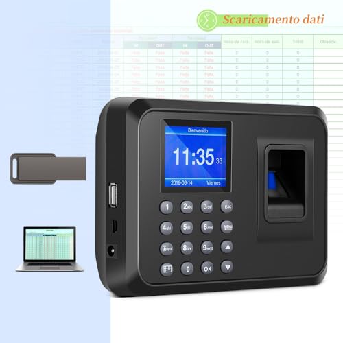 Diseleri Assistenzkontrollmaschine, Uhr für kleine Unternehmen, digitale Fingerabdruckuhr, keine monatliche Gebühr für die englische Version von Attendance (Italienisch)