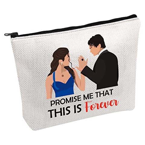 PWHAOO Vampire Tv Show Inspired Gift Damon and Elena Promise Me That This Is Forever Cosmetic Bag, PROMISE ME B Cover