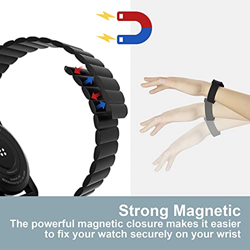 Watch Band, Magnetic Smartwatch Bands, Silicone Strap Quick Release 20mm Smartwatch Straps for Women Men Watch Strap with Spring Bar for Gear S2 Classic Galaxy Watch Active Fenix 5S Plus S40 S40-GOLG