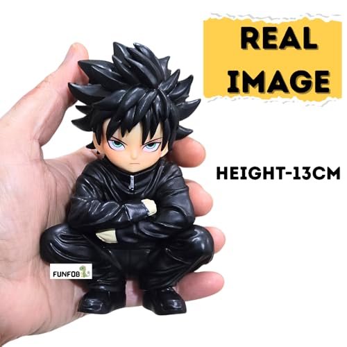 Image of FUNFOB Megumi Fushiguro Action Figure Height- 13cm Collectible Gojo Action Figure PVC Multicolour | Megumi - Squat