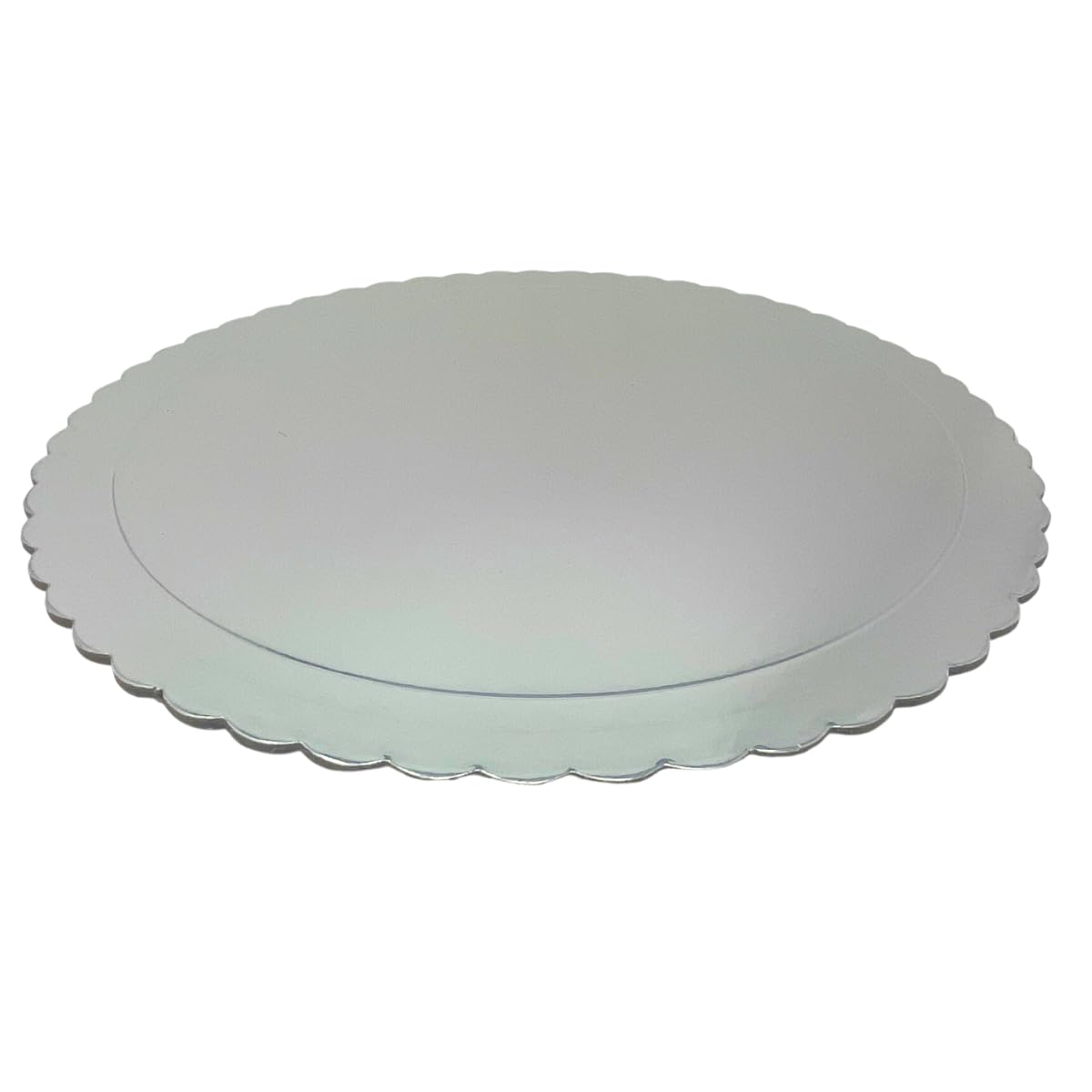 Decoraciondulce 10 x Discos/Bases Extrafuerte de 25cm X 3 Mm. Altura para pasteles (Plata)