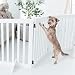 The Fellie Absperrgitter Hund, Freistehendes Schutzgitter mit Füßen, Kindergitter Klappbar, Holz Hundegitter Treppe, Treppenschutzgitter ohne Bohren, Absperrgitter für Häuser, Türöffnungen,H60cm,Weiß