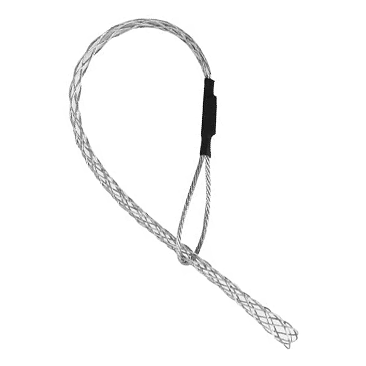 Kit di Calze con Impugnatura per tiraggio Cavi in Acciaio zincato Antiscivolo, Set di impugnature e Lacci per tiraggio Cavi con Corda Flessibile a Maglie Rosse