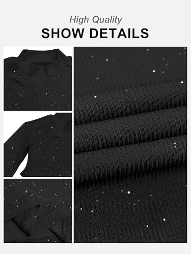 Image of Figdaw Sparkling Rhinestone Bodycon Dress for Women Special Occasions,Night Out