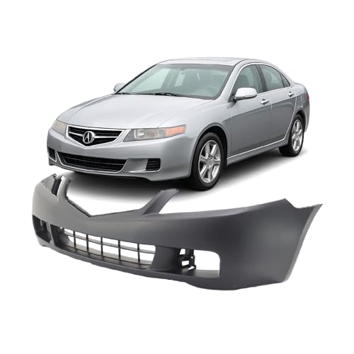 Image of Compatible with Acura TSX 2004-2005 Front Bumper Cover | Primed, With Fog Light Holes, Sedan, Ready to Paint, OEM 04711SECA90ZZ, AC1000145