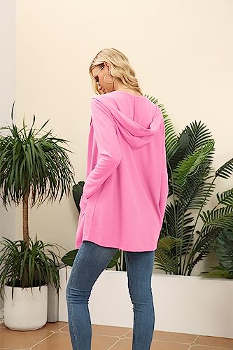 Image of VIISHOW Womens Lightweight Casual Hoodie Cardigans Open Front Waffle Knit Long Sleeve Outwear Coat with Pockets