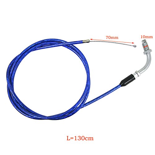Image of 59 inch Clutch Cable Line and 51 inch Gas Throttle Cable for 2 Stroke 49cc 50cc 60cc 80cc 100cc Motorized Bicycle Push Bike Parts Blue