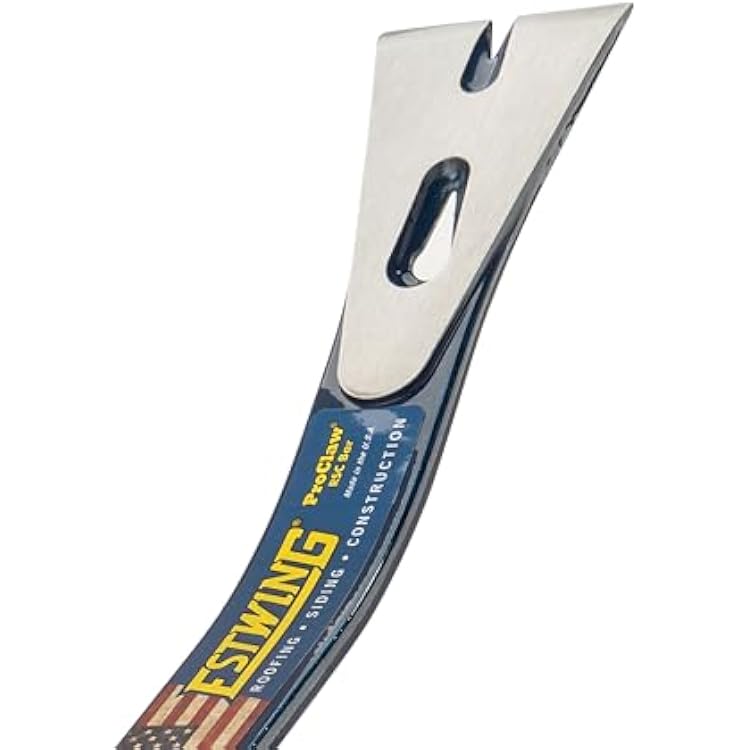 ESTWING Pro-Claw Pry Bar - 16 USA Made 3-in-1 Roof/Siding/Construction Tool with Nail Puller & Pry Blade - RSC