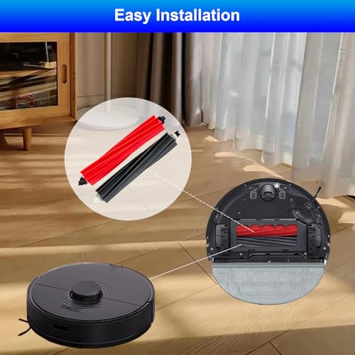 Image of 3 Sets Q8 Max Brush Replacement Compatible for Roborock S8 Pro Ultra /S8 /S8+ /Q8 Max+ /Q5 Pro /Q5 Pro+ Robot Vacuum Cleaner, Dual Rubber Roller