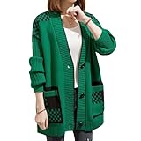 [セカンドルーツ] カーディガン 柄 無地 リブ編み ボタン付き ゆったり 暖かい 羽織 防寒 長袖 秋冬 キレイメ キレイ 上品 大人 おとな お出掛け おでかけ オフィス 仕事着 女子会 旅行 普段着 お洒落着 膝上 膝丈 薄手 ママ 母 フンワリ ふんわり ふわっと アウター パーティー 発表会 おしゃれ 大学 学生 デート 無地 柄 緑 グリーン 3A-R08-GRXL