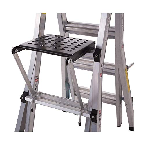 ORIENTOOLS Ladder Work Platform, Ladder Accessory with 375-Pound Rated